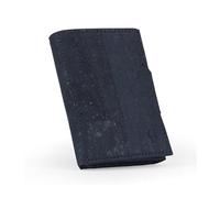 DONBOLSO Wallet NextGen Korkleder - Vegan Leather Slim Geldbörse - Geldbeutel mit RFID Schutz aus veganem Leder - Kartenetui bis 11 Karten - Mini Portemonnaie für Herren und Damen - Kork Blau