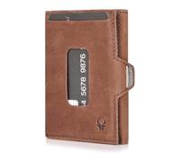 DONBOLSO Wallet XS Kartenetui Herren - EC-Karten- & Slim Wallet mit RFID-Schutz - Leder Geldbörse für Herren & Damen - Mini Portemonnaie (Braun Vintage, ohne Münzfach)