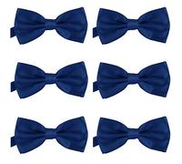 DonDon 6er Set Herren Fliege 12 x 6 cm gebunden und längenverstellbar