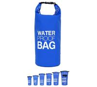 DonDon Dry Bag wasserdichte Tasche 2l, 5l, 10l, 15l, 20l, 30l Pack-Sack Beutel mit Schultergurt - blau 10 Liter