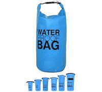 DonDon Dry Bag wasserdichte Tasche 2l, 5l, 10l, 15l, 20l, 30l Pack-Sack Beutel mit Schultergurt - hellblau 20 Liter