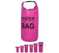 DonDon Dry Bag wasserdichte Tasche 2l, 5l, 10l, 15l, 20l, 30l Pack-Sack Beutel mit Schultergurt - pink 2 Liter