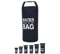 DonDon Dry Bag wasserdichte Tasche 2l, 5l, 10l, 15l, 20l, 30l Pack-Sack Beutel mit Schultergurt - schwarz 30 Liter