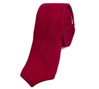 DonDon Herren Krawatte 6 cm Baumwolle rot