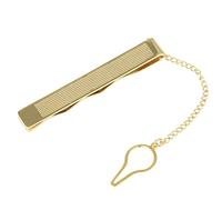 DonDon Herren Krawattenklammer Krawattennadel - Gold Gemustert