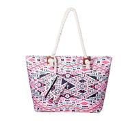 DonDon Strandtasche mit Reißverschluss, Große Strandtasche XXL, Shopper Tasche Damen - Praktische Beach bag Umhängetasche Damen Badetasche für Strand und Meer - Kaleidoskop