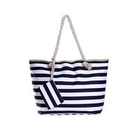 DonDon Strandtasche mit Reißverschluss, Große Strandtasche XXL, Shopper Tasche Damen - Praktische Beach bag Umhängetasche Damen Badetasche für Strand und Meer
