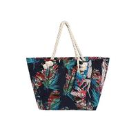 DonDon Strandtasche mit Reißverschluss, Große Strandtasche XXL, Shopper Tasche Damen - Praktische Beach bag Umhängetasche Damen Badetasche für Strand und Meer - Bunte Federn