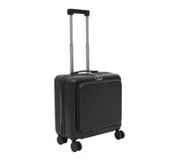 Donened 18 Zoll Handgepäck Koffer, Laptop Trolley mit Laptopfach (Schwarz)
