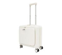 Donened 18 Zoll Handgepäck Koffer, Laptop Trolley mit Laptopfach (Weiß)