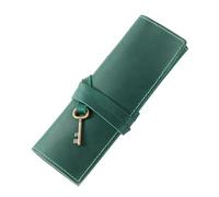 DONGKER Federmappe Leder, Vintage Stiftemappe, Retro Federtasche Schlamperrolle Stifteetui für Damen und Herren zur Schule, Büro und Arbeit