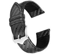 dongriuk Handgefertigtes Leder-Uhrenarmband für Damen und Herren, 22 mm, Ersatzarmband(Black)