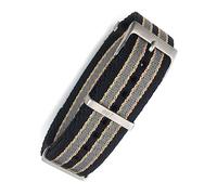 dongriuk Nylon-Armband für Omega Seamaster 007 Commander, weiches Canvas-Stoffband(007 Black Yellow,20mm)