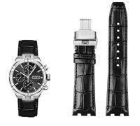 dongriuk Rindsleder-Uhrenarmband für MAURICE LACROIX AIKON AI6038 AI6008 Drei-Augen-Uhr, modifiziertes konkaves, konvexes Mundband(Color 02)