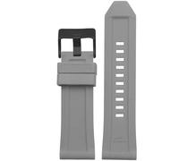 dongriuk Silikon-Uhrenarmband für Diesel DZ4496 DZ4427 DZ4487 DZ4323 DZ4318 DZ4305 Herrenuhren Armband(Grey black buckle,26mm)