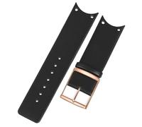 dongriuk Uhrenarmband aus echtem Kalbsleder für Calvin Klein KOH23101 KOH23307 Uhrenarmband(Black-rosegold)