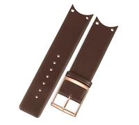 dongriuk Uhrenarmband aus echtem Kalbsleder für Calvin Klein KOH23101 KOH23307 Uhrenarmband(Brown-rosegold)