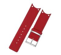 dongriuk Uhrenarmband aus echtem Kalbsleder für Calvin Klein KOH23101 KOH23307 Uhrenarmband(Red-silver)
