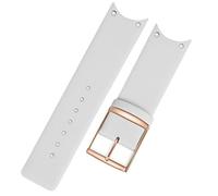 dongriuk Uhrenarmband aus echtem Kalbsleder für Calvin Klein KOH23101 KOH23307 Uhrenarmband(White-rosegold)