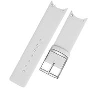 dongriuk Uhrenarmband aus echtem Kalbsleder für Calvin Klein KOH23101 KOH23307 Uhrenarmband(White-silver)