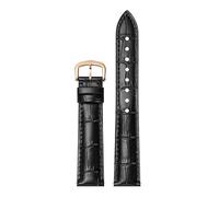 dongriuk Uhrenarmband Aus Echtem Leder Für Cartier Tank Santos Dumont(Blackr,19mm)