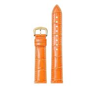dongriuk Uhrenarmband Aus Echtem Leder Für Cartier Tank Santos Dumont(Orangeg,19mm)