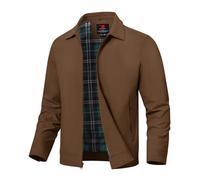 donhobo Bomberjacke Herren Sommer Leicht Fliegerjacke Frühling Herrenjacke Army Jacke Sommerjacke Bomber Blouson Übergangsjacke für Männer, Kaffee, S