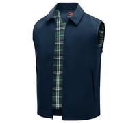 donhobo Herren Weste Jacke Ultraleicht Atmungsaktive Outdoor Dünne Ärmellose Übergangsjacke Sommer Arbeit Gilets Tops Fashion Freizeitweste (Marine, XL)