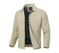 donhobo Jacke Herren Übergangsjacke Leicht Herrenjacke Sportlich Militär Jacken Sommer Herbstjacke Armee Jacke Freizeit Outdoor, Helles Khaki, XL