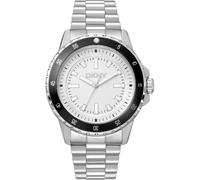 Donna Karan New York Active Sport Herrenuhr silber schwarz