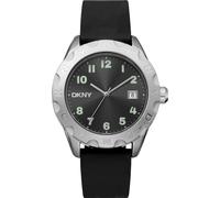 Donna Karan New York everyday Herren Armbanduhr silber schwarz