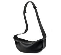 DONNAIN Moon Bag Damen, Umhängetasche Leder, Crossbody Bag | Halbmond Tasche Damen, Ledertasche Damen Echtleder, Shoulder bag, Sling bag, Kleine Schultertasche mit Breitem Riemen