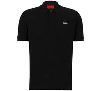 Poloshirt HUGO "Donos", Herren, Gr. L, schwarz (schwarz002), Piqué, Obermaterial: 100% Baumwolle, unifarben, regular fit normal, Rundhals, Bündchen, Shirts, Regular Fit, Baumwoll-Piqué (62936447-L) sc
