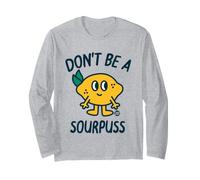 Don't Be A Sourpuss Funny Lemon Cat Langarmshirt
