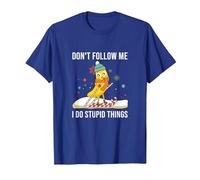 Don't Follow Me Skifahren Banane Winter Schnee Weihnachten Ski T-Shirt, Herren, Königsblau, S