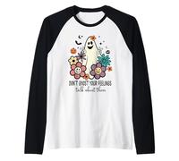Don't Ghost Your Feelings Halloween Mental Health Therapy Raglan