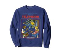 Don't Sit Too Close Monsters Retro Vintage Funny Adult Humor Sweatshirt, Unisex für Erwachsene, Marineblau, XL