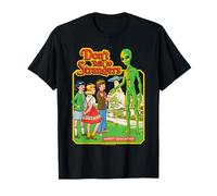 Don't Talk to Strangers Alien UFO Retro Funny Adult Humor T-Shirt
