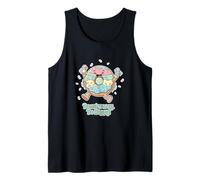Donut Worry Happy Cute Kawai Funny Donut Pun Tank Top