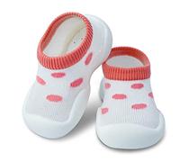 Dookeh Krabbelschuhe Baby, Lauflernschuhe Kinder, Rutschfeste Hüttenschuhe Sockenschuhe für Mädchen Junge (A1-Rosa Leopard, EU Schuhgrößensystem, Baby, Alter (von/bis), M, 12 Monate, 18 Monate)