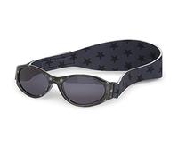 Dooky Original Baby Banz Blue Star Baby Sonnenbrille für Mädchen und Jungen (0-2 Jahre, UV-A & UV-B Schutz, bruchsicheres Glas mit Neoprenband), Grey Stars