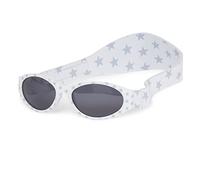 Dooky Original Baby Banz Blue Star Baby Sonnenbrille für Mädchen und Jungen, 0-2 Jahre, UV-A & UV-B Schutz, bruchsicheres Glas mit Neoprenband, Silver Star