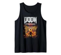 Doom Eternal Gold Cover Art Scene Distressed Video Game Tank Top