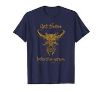 Doom Get Them Before They Get You Lost Soul Skull Video Game T-Shirt, Herren, Marineblau, 4XL