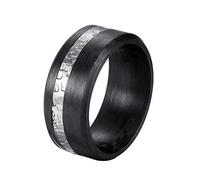 DOOSTI Carbon Ring/Partnerring Carbon mit Edelstahl