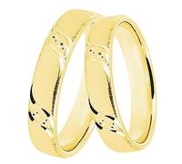 DOOSTI Damen Herren Ring Set für Paare 925 Sterling Silber Rosegold vergoldet Partner Geschenk für Hochzeit als Ehering Partnerring Trauring Verlobungsring inkl. Gravur mit Namen (Herrenring, 52)