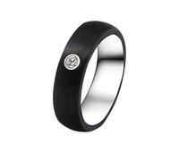 DOOSTI Freundschaftsring/Partnerring Carbon mit Einlage aus Chirurgischem Edelstahl 316L - inkl. Gratis Gravur