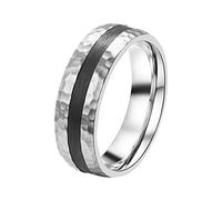 DOOSTI Partnerring/Trauring STRONG chirugischer Edelstahl mit Carbon - inkl. Gratis Gravur