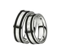 DOOSTI Partnerringe/Trauringe Black Way Chirurgischer Edelstahl - inkl. Gratis Gravur
