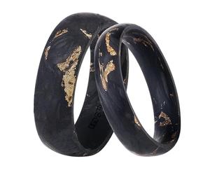 DOOSTI Trauring/Ehering/Partnerring aus Carbon - UNIQUE- Carbon marmoriert - Damen und Herren Variante